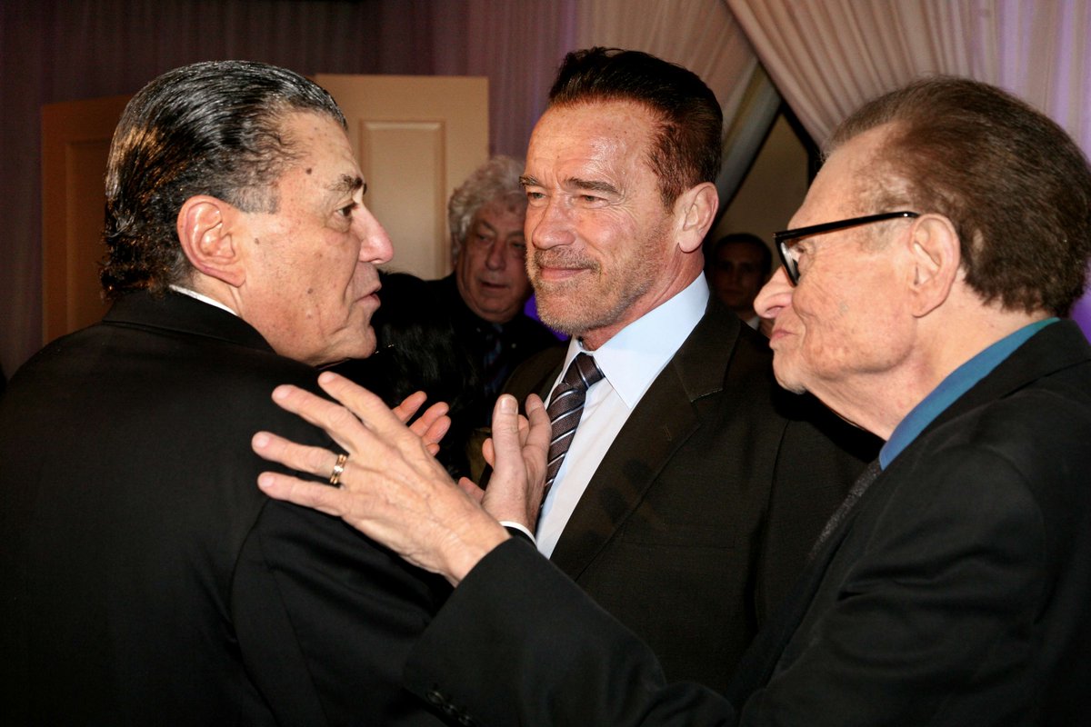 Haim Saban with Larry King and Arnold Schwarzenegger