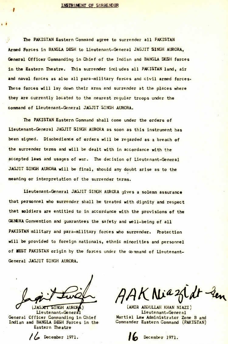 Surrender Document of 1971