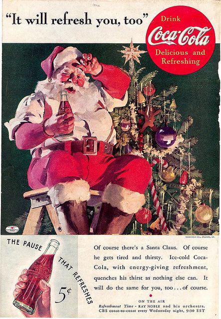 Santa Claus in Coca-Cola Ad 1930s