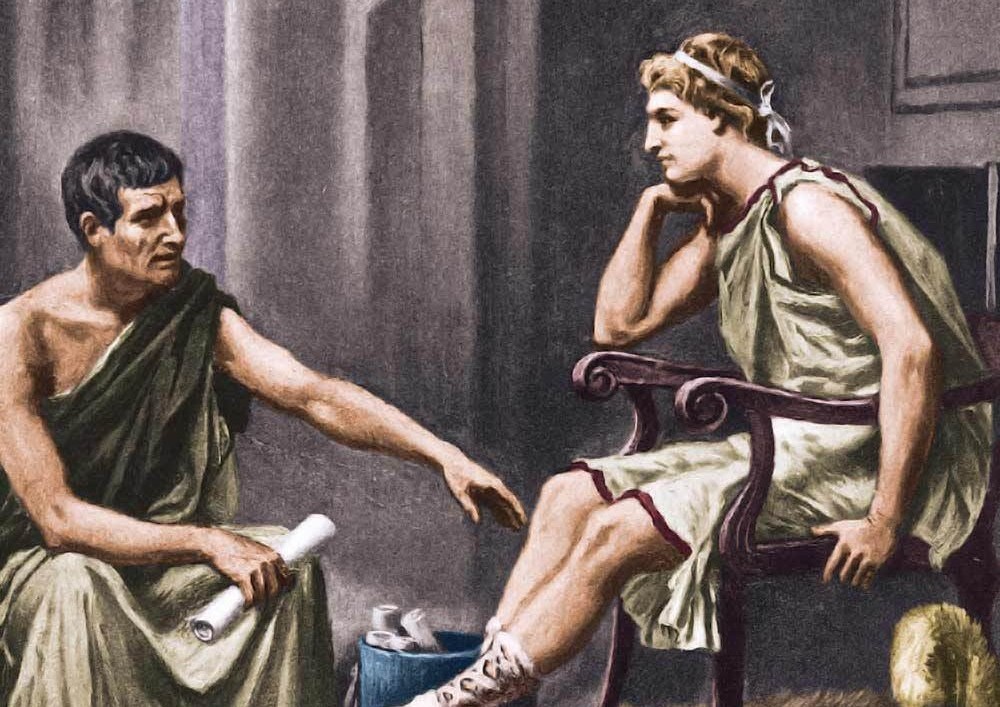 Aristotle teaching Alexander