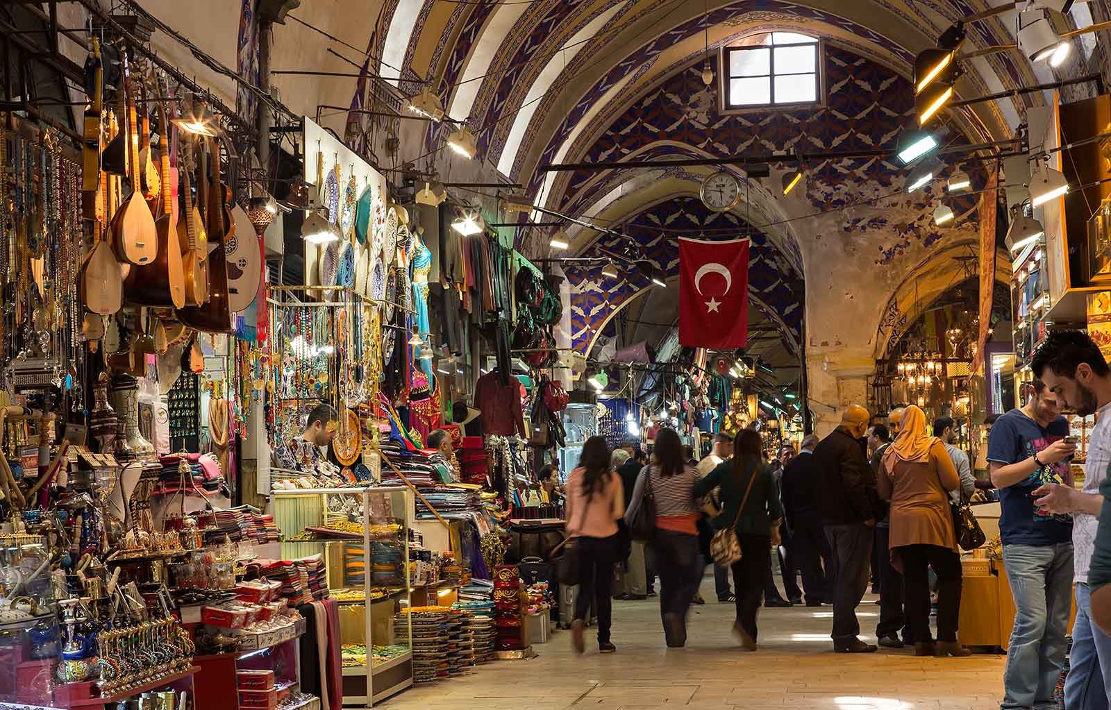 Inside View of Istanbul Grand Bazaar