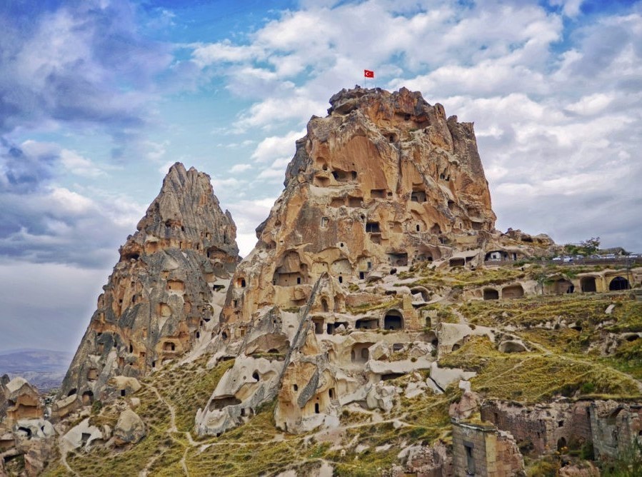 Uchisar-castle-in-Cappadocia-Central-AnatoliaTurkey