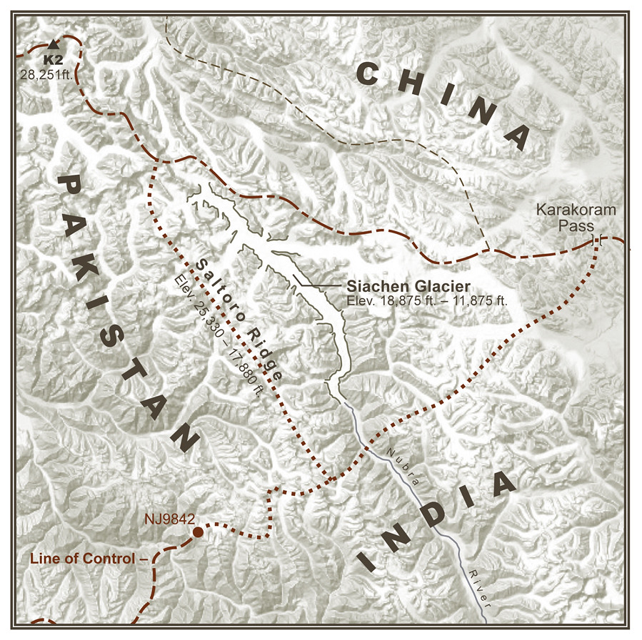 Map of Siachen