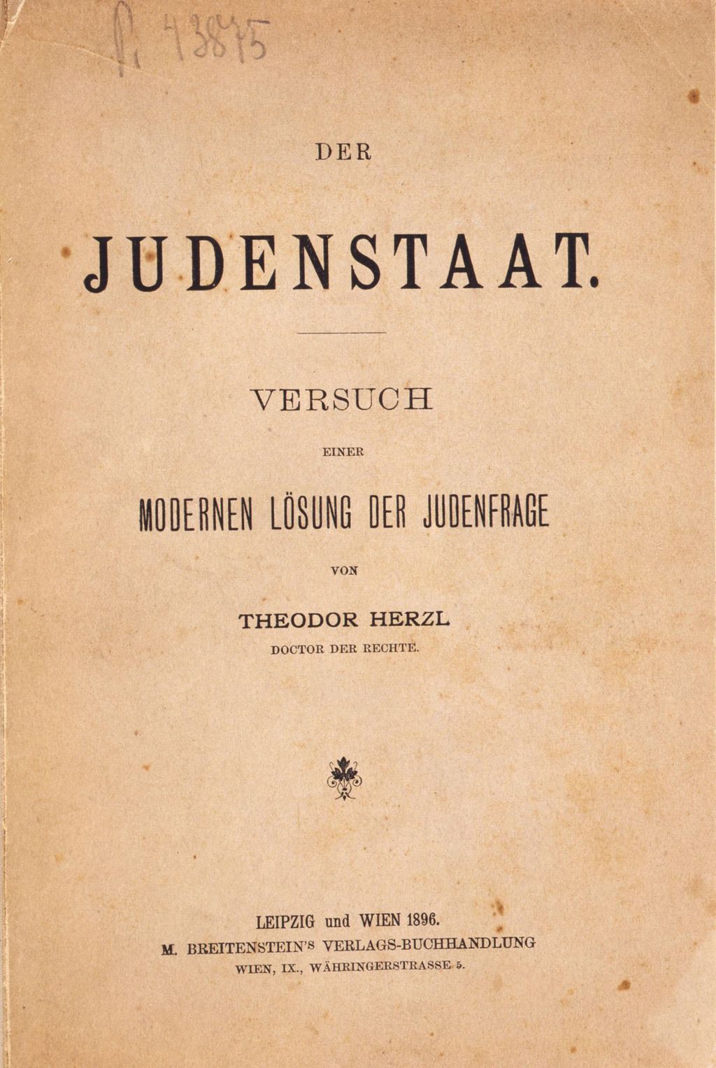 The Jewish State (1896)
