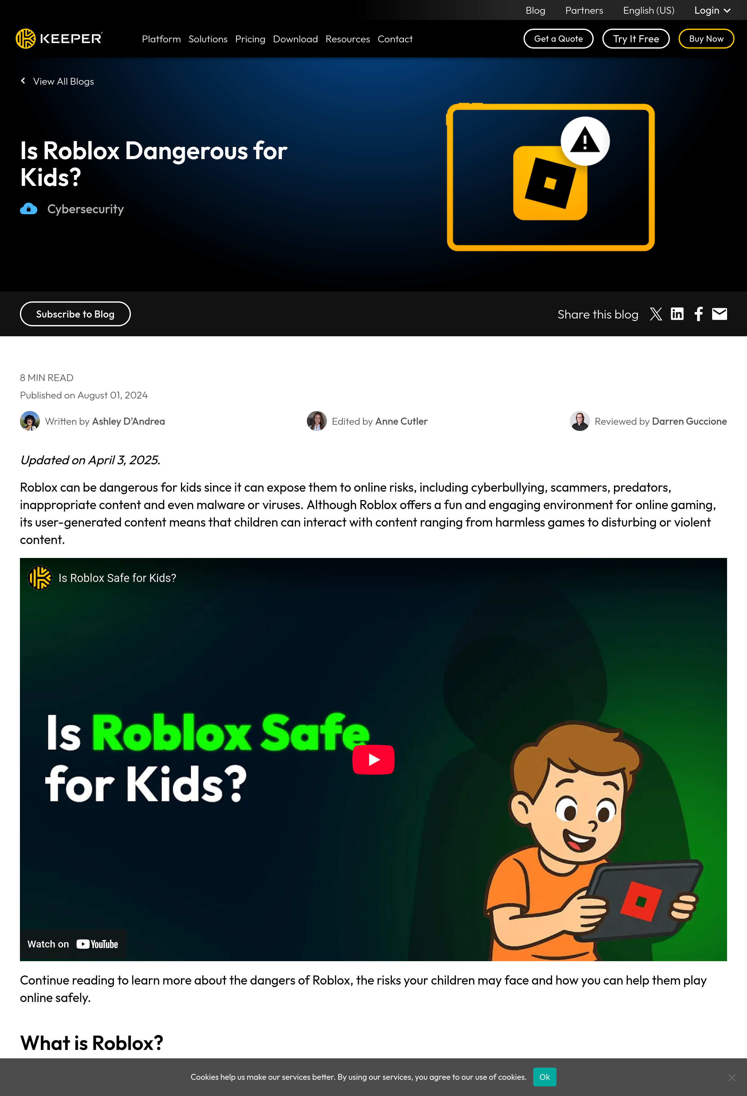 Is Roblox Dangerous for Kids?