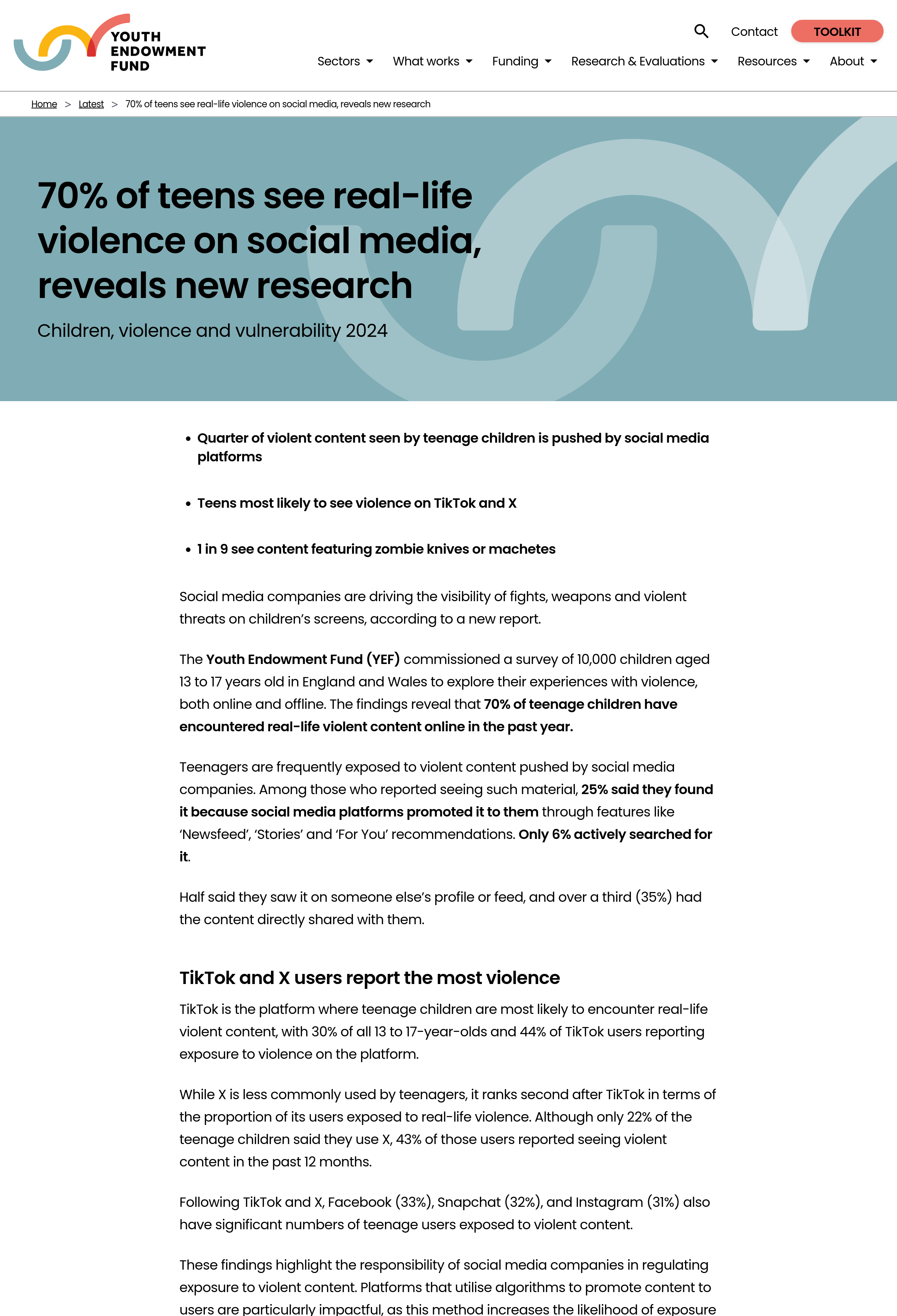 70% of teens see real-life violence on social media, reveals new research