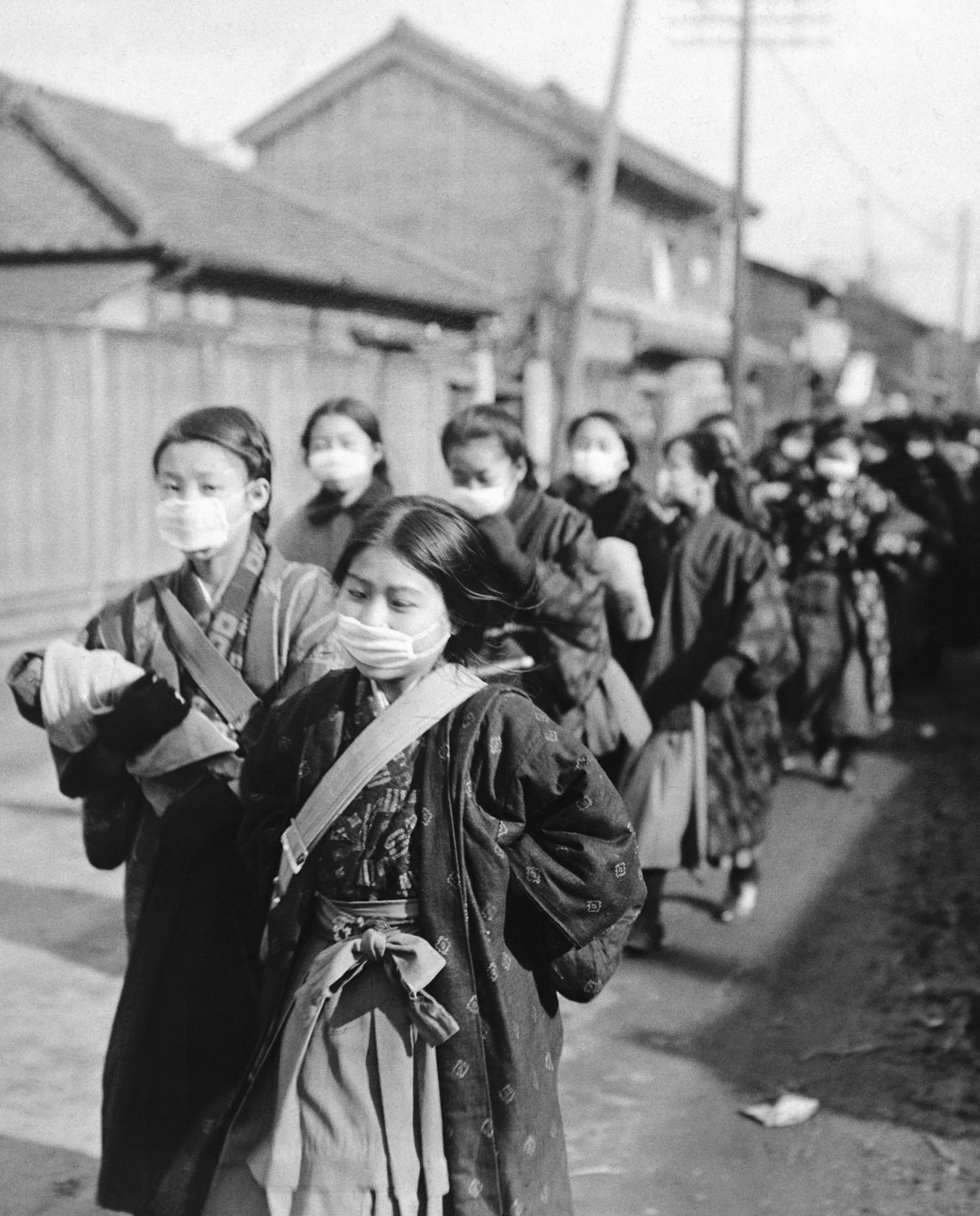 Japanese schoolgirls. Feb 17, 1920