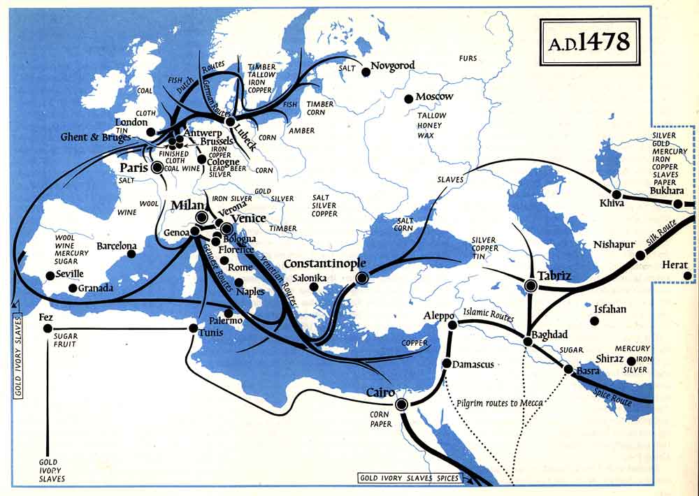 Trade Routes during 1478 AD